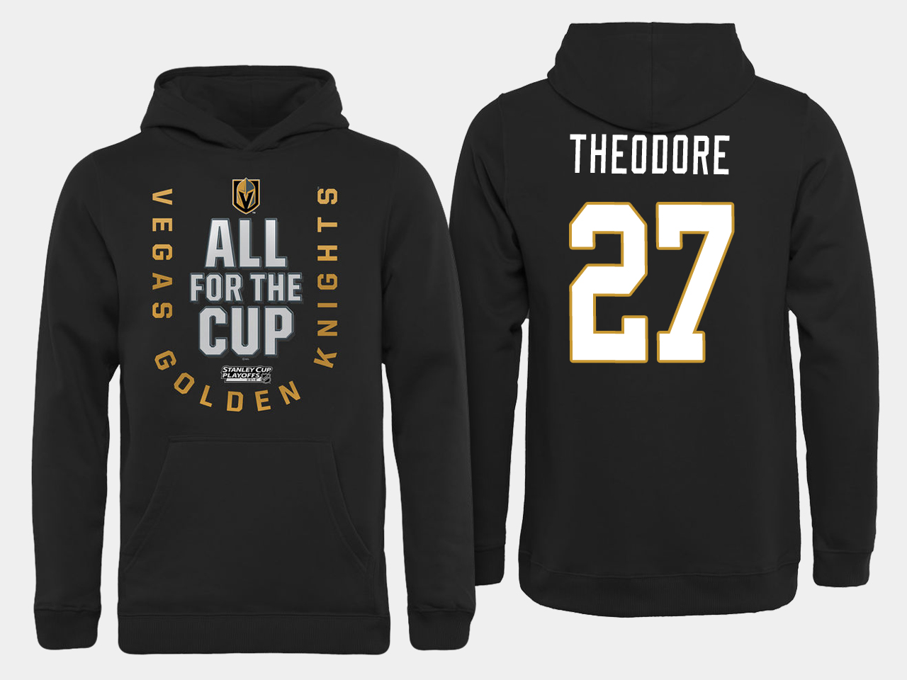 Men NHL Vegas Golden Knights #27 Theodore All for the Cup hoodie